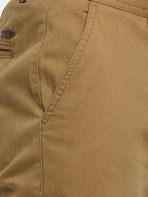 brown solid chinos casual trouser - 17730387 - Standard Image - 6
