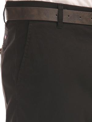 black solid flat front casual trouser - 17730722 - Standard Image - 5