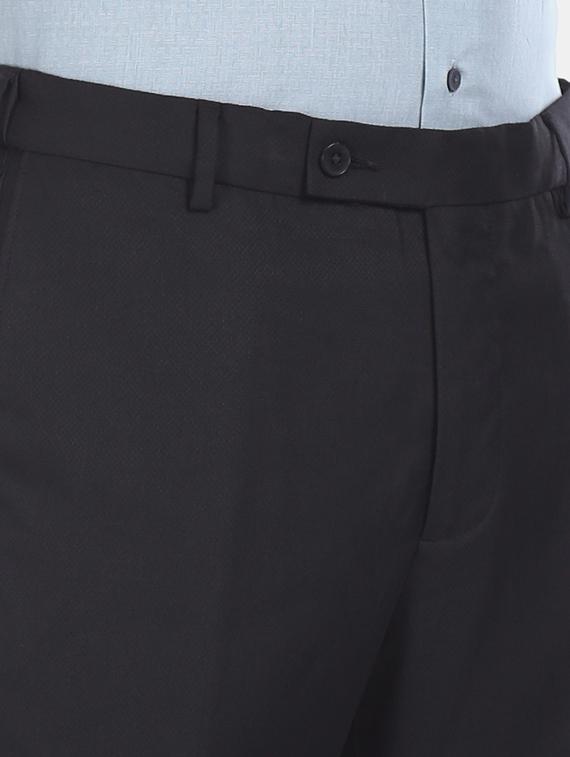 black solid flat front formal trouser - 17731083 - Zoom Image - 5