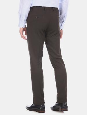grey textured flat front formal trouser - 17731150 - Standard Image - 3