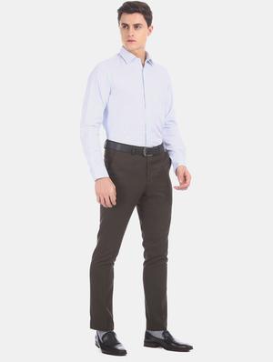 grey textured flat front formal trouser - 17731150 - Standard Image - 4