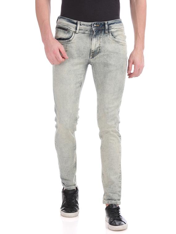grey heavy washed jeans - 17731765 - Zoom Image - 1