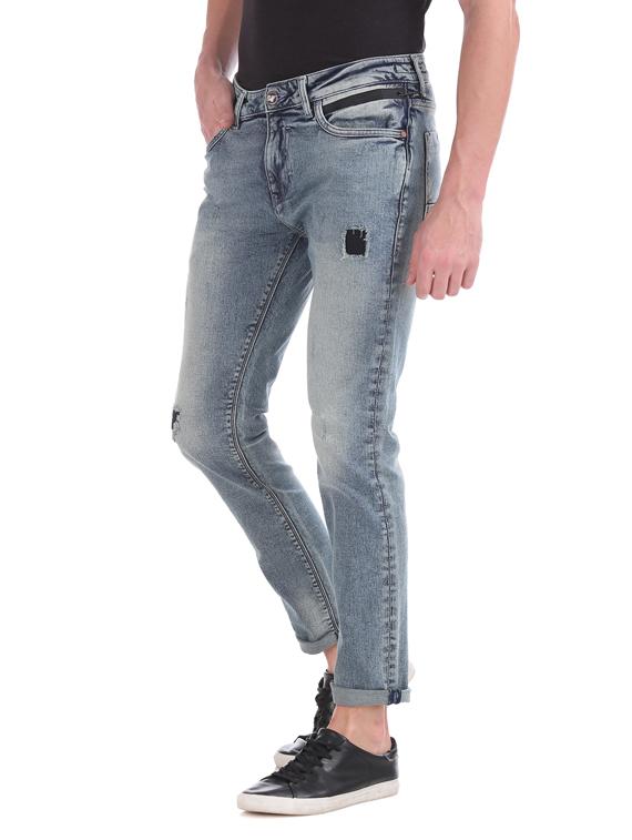 blue washed distressed jean - 17731767 - Zoom Image - 2