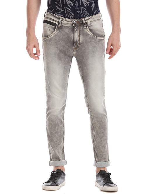 grey heavy washed denim jeans - 17731776 - Standard Image - 1