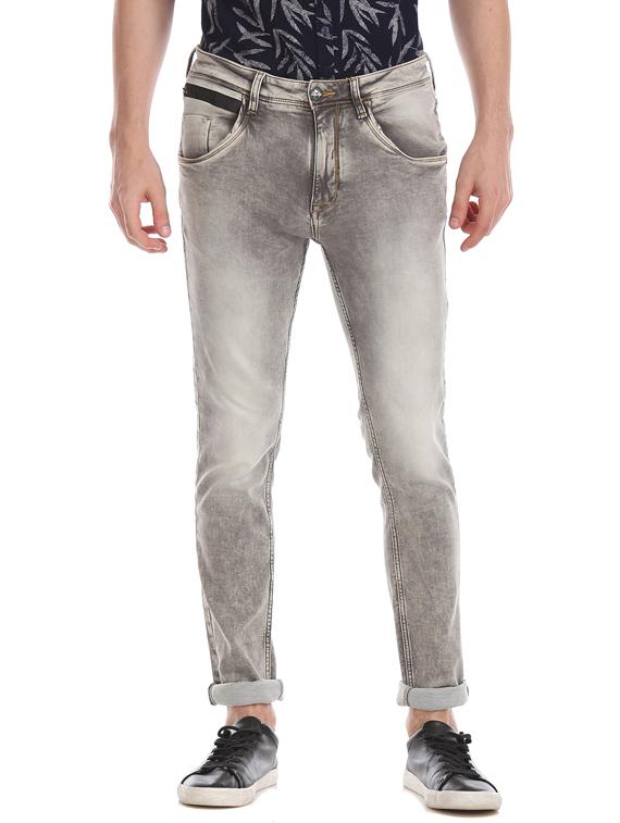 grey heavy washed denim jeans - 17731776 - Zoom Image - 1