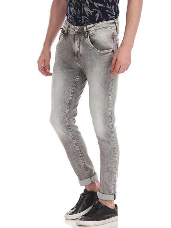 grey heavy washed denim jeans - 17731776 - Zoom Image - 2