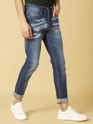blue stone washed ripped denim jeans - 17732160 - Standard Image - 4