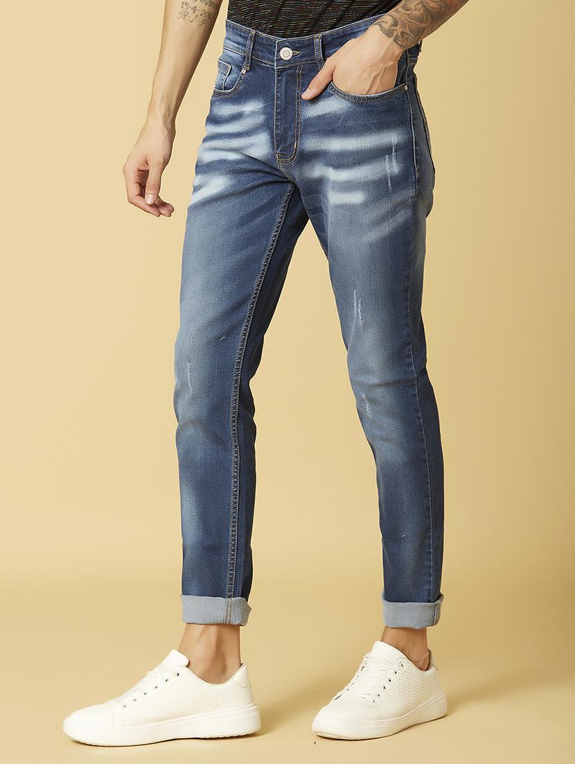 blue stone washed ripped denim jeans - 17732160 - Zoom Image - 3