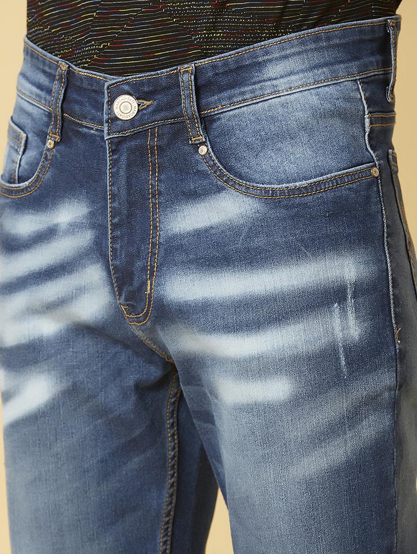 blue stone washed ripped denim jeans - 17732160 - Zoom Image - 6