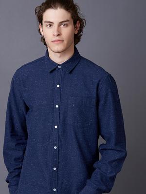 navy blue printed casual shirt - 17732195 - Standard Image - 4