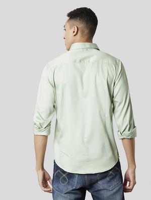 green solid casual shirt - 17732226 - Standard Image - 4