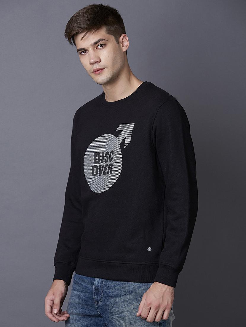 black printed sweatshirt - 17732274 - Zoom Image - 2