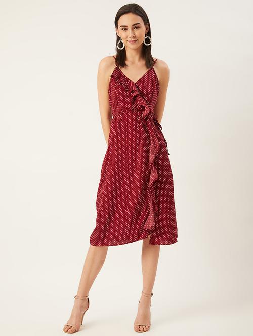 ruffle detail polka dot dress - 17732309 - Standard Image - 1
