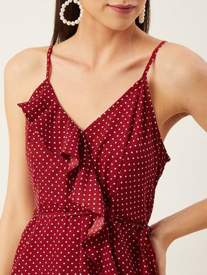 ruffle detail polka dot dress - 17732309 - Standard Image - 4