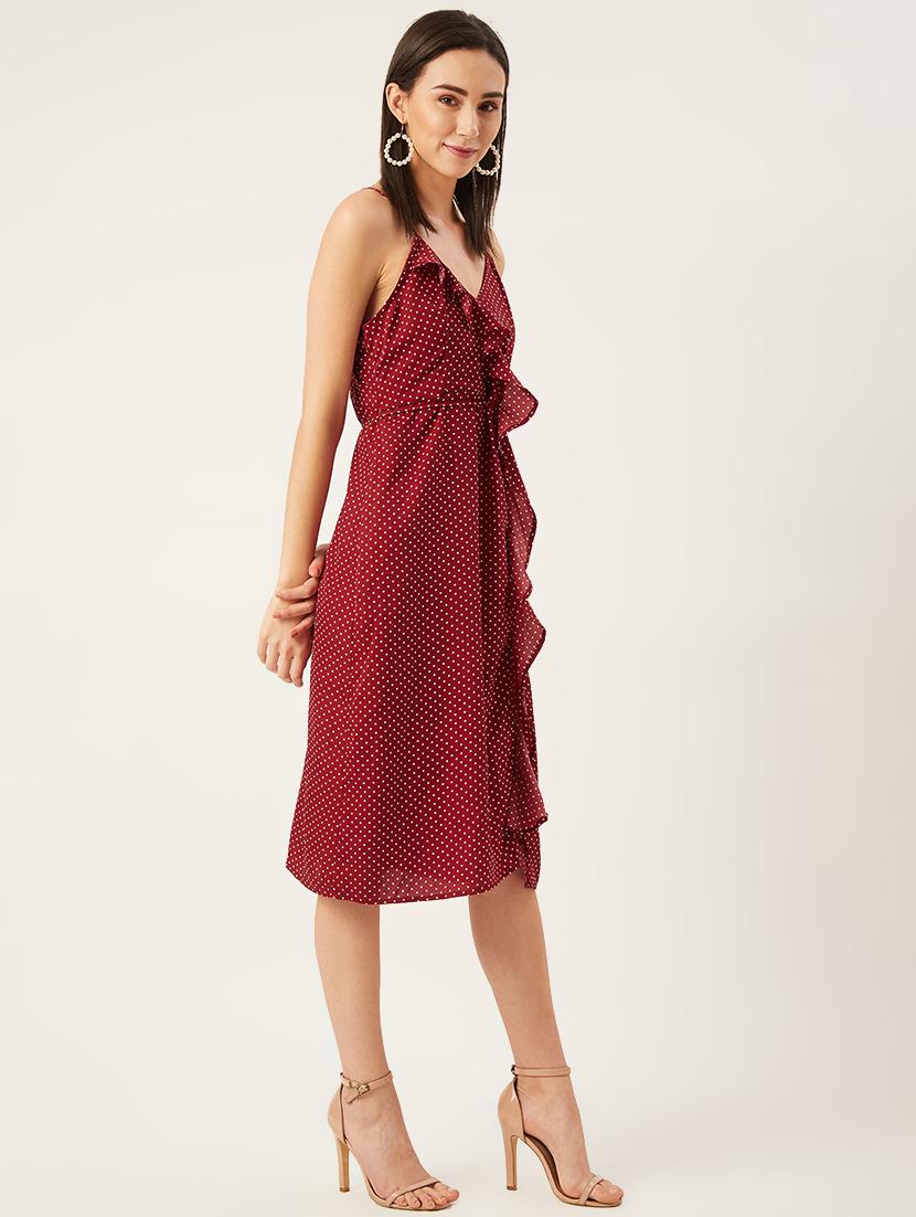 ruffle detail polka dot dress - 17732309 - Zoom Image - 2