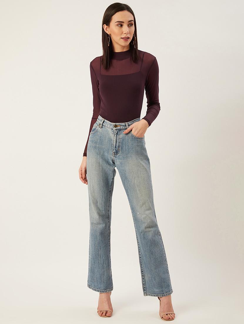 mock neck solid top - 17732329 - Zoom Image - 4
