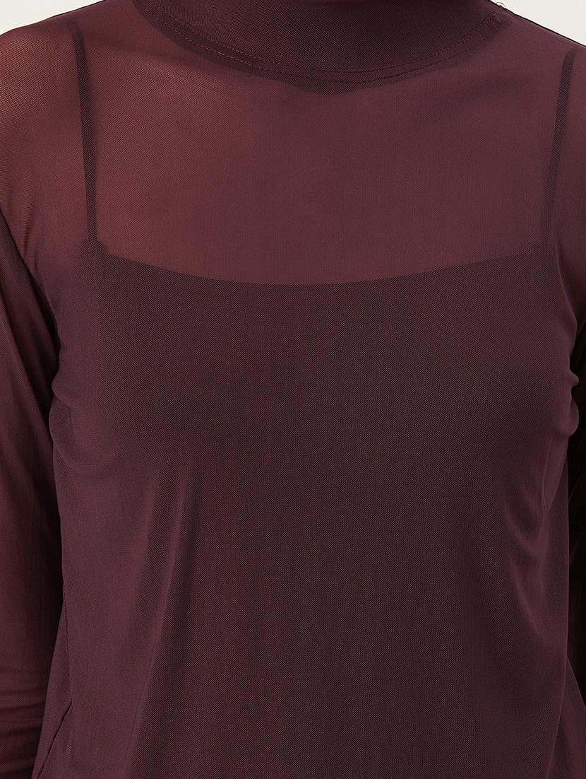 mock neck solid top - 17732329 - Zoom Image - 5