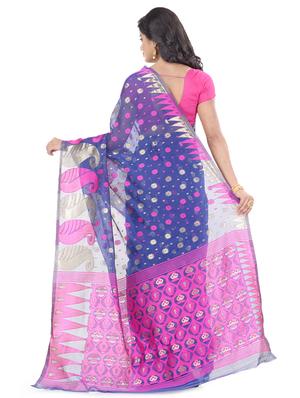 self design woven saree with blouse - 17732664 - Standard Image - 2