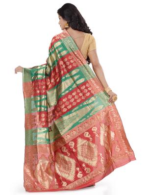 self design woven saree with blouse - 17732671 - Standard Image - 2