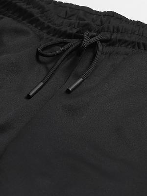 black solid full length track pant - 17732895 - Standard Image - 5