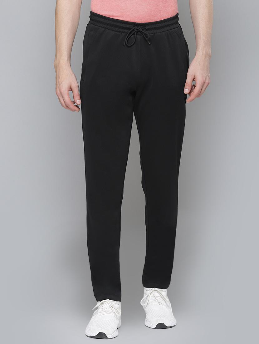 black solid full length track pant - 17732895 - Zoom Image - 1