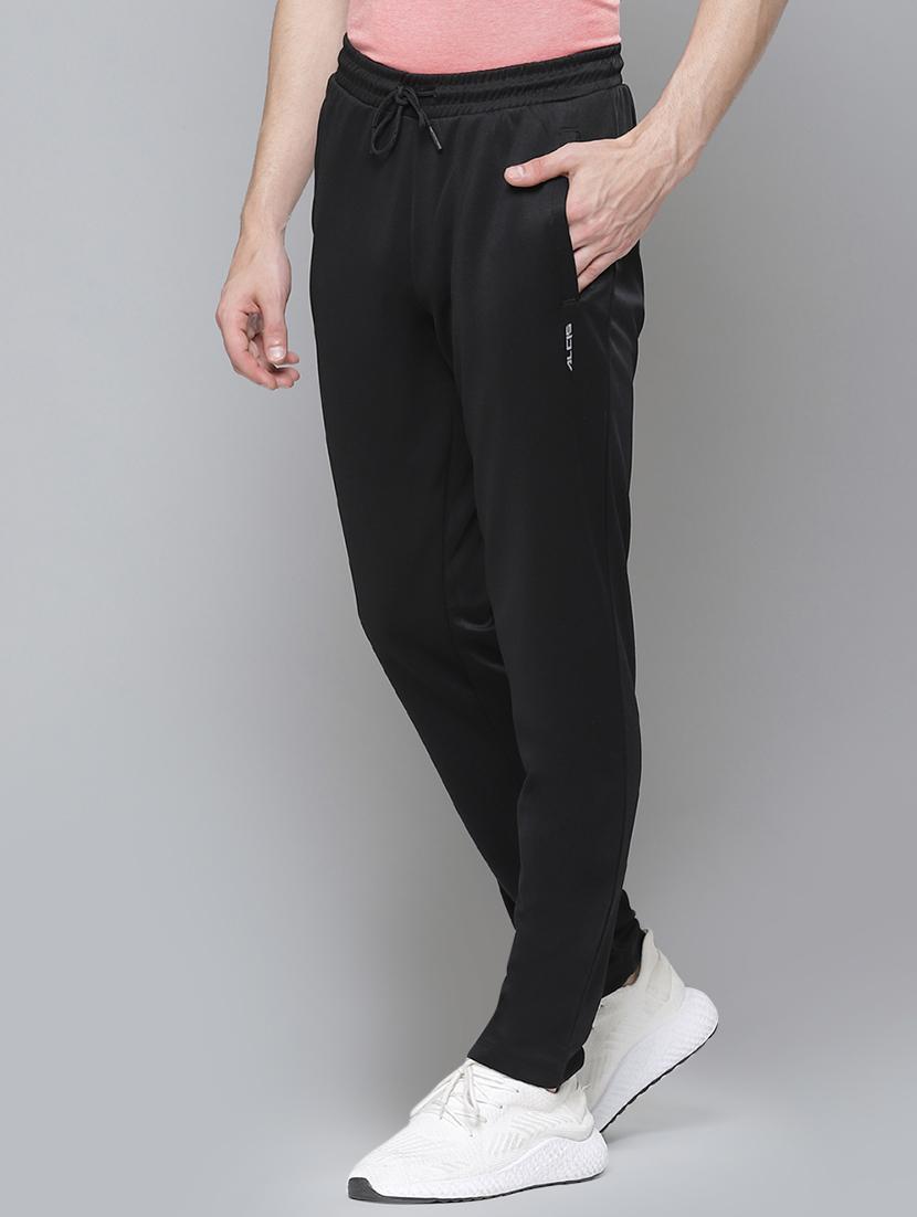 black solid full length track pant - 17732895 - Zoom Image - 2