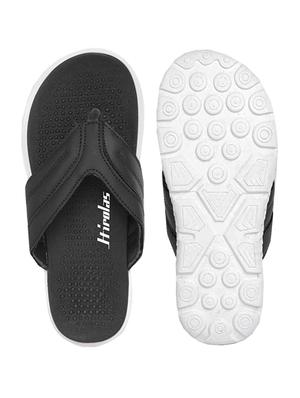 black faux leather slip on slippers - 17732916 - Standard Image - 4