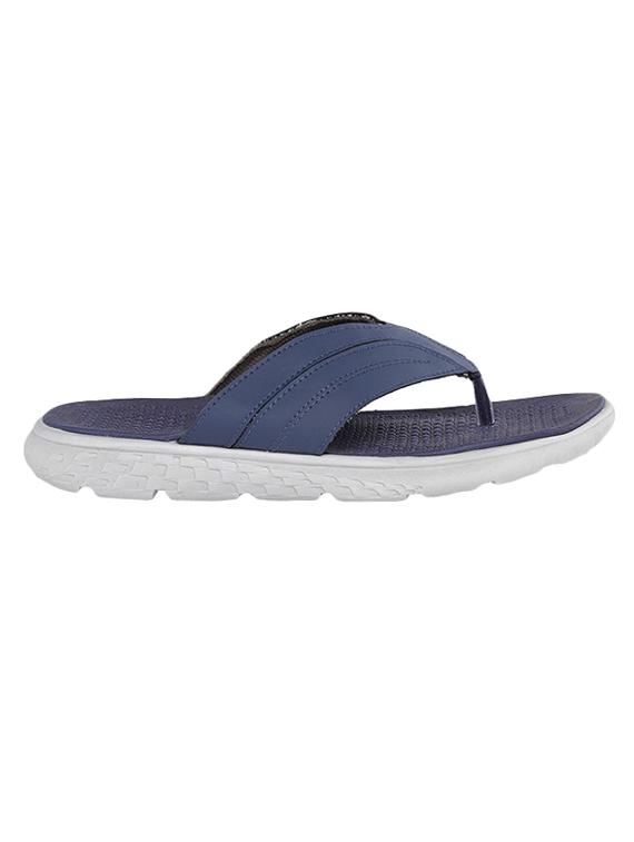 blue faux leather slip on slippers - 17732917 - Zoom Image - 3