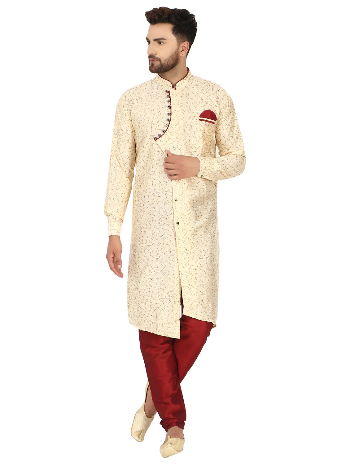 beige kurta pyjama ethnic wear set - 17733565 - Zoom Image - 1