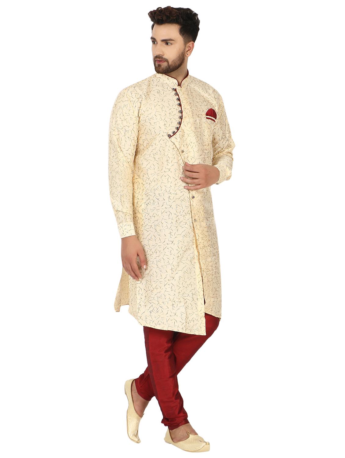 beige kurta pyjama ethnic wear set - 17733565 - Zoom Image - 2
