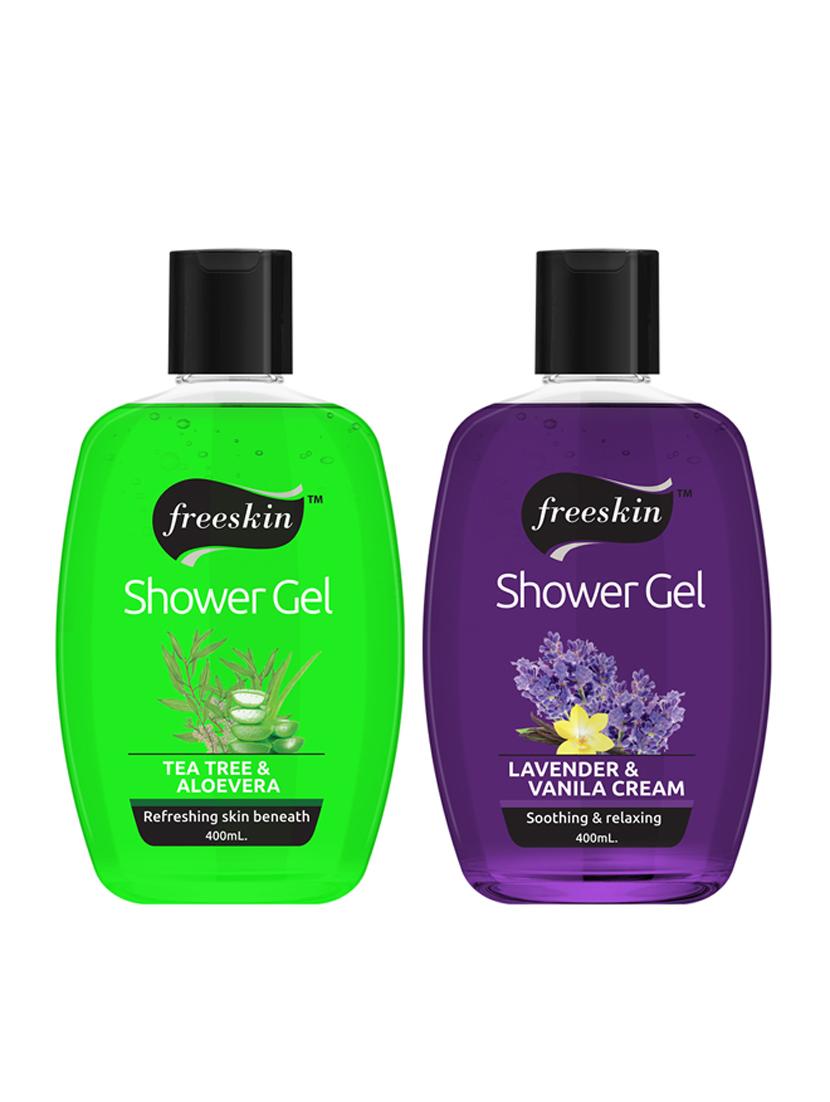 freeskin tea tree & lavender shower gel, 400ml each, pack of 2 - 17733675 - Zoom Image - 1