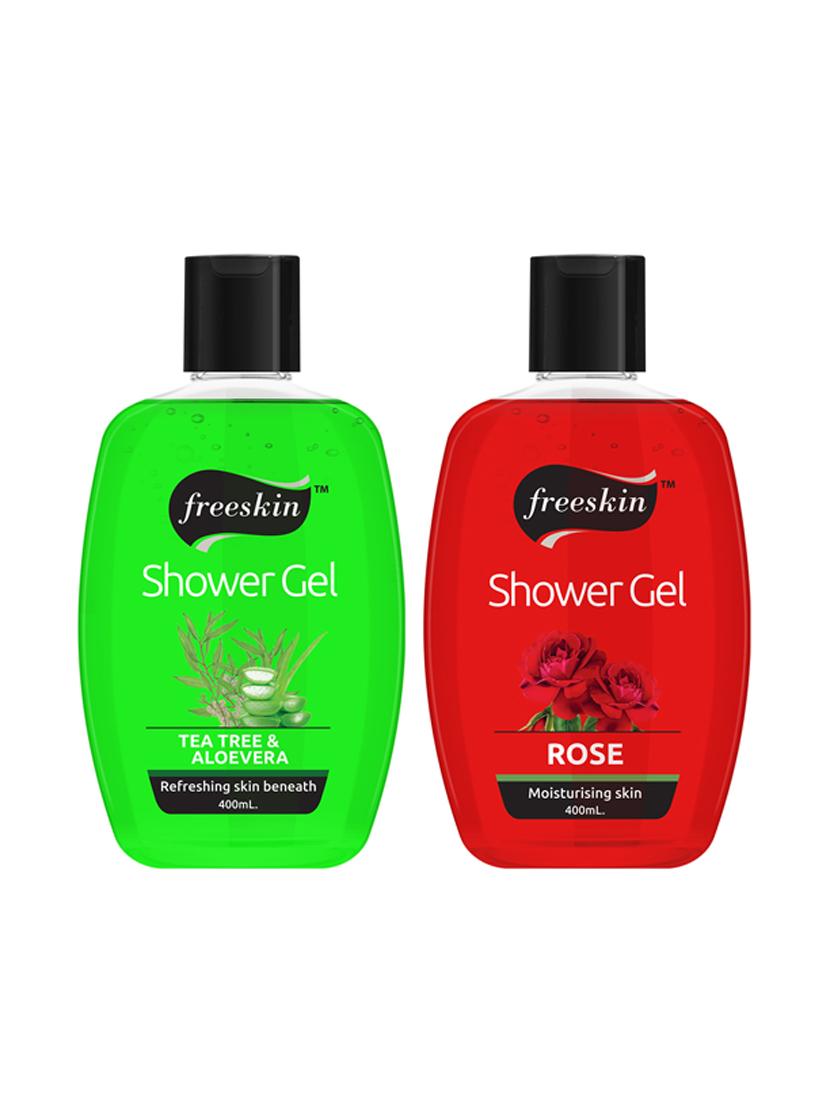 freeskin tea tree & rose shower gel, 400ml each, pack of 2 - 17733678 - Zoom Image - 1