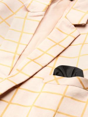 beige checkered single breasted suit - 17733783 - Standard Image - 5