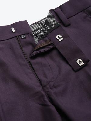 black solid flat front formal trouser - 17733811 - Standard Image - 6