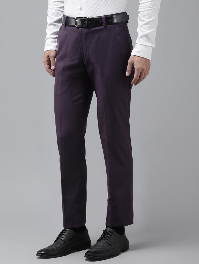 black solid flat front formal trouser - 17733811 - Zoom Image - 2