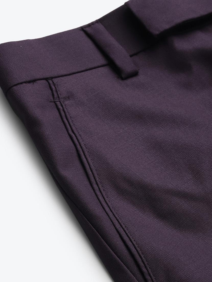 black solid flat front formal trouser - 17733811 - Zoom Image - 5