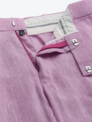purple solid flat front formal trouser - 17733828 - Standard Image - 5