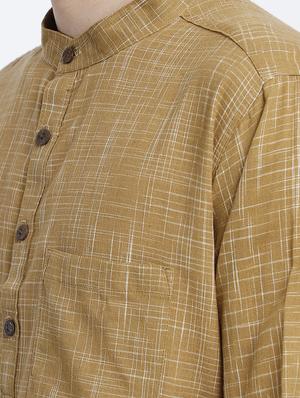 blue melange long kurta - 17733893 - Standard Image - 4