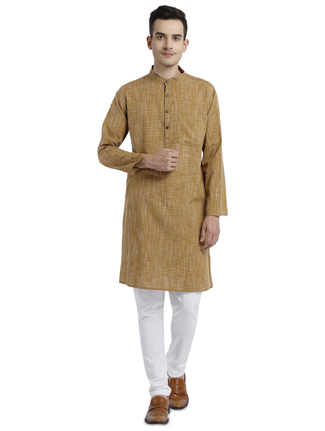 blue melange long kurta - 17733893 - Zoom Image - 1