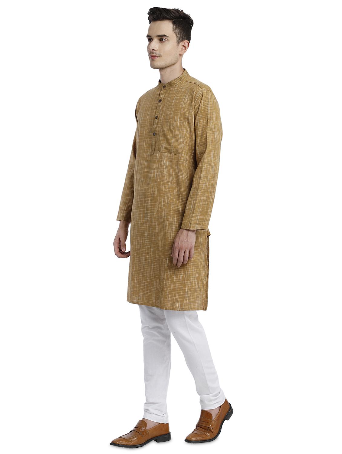 blue melange long kurta - 17733893 - Zoom Image - 2