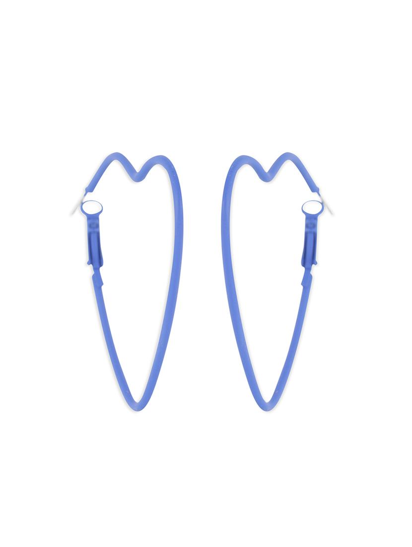 blue metal hoop earring - 17734032 - Zoom Image - 4