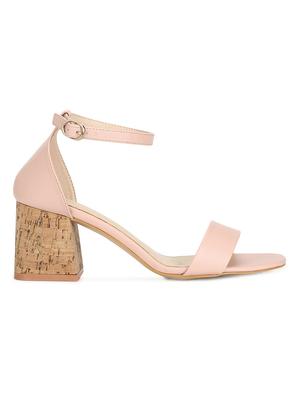 pink pu ankle strap sandals - 17734122 - Standard Image - 2