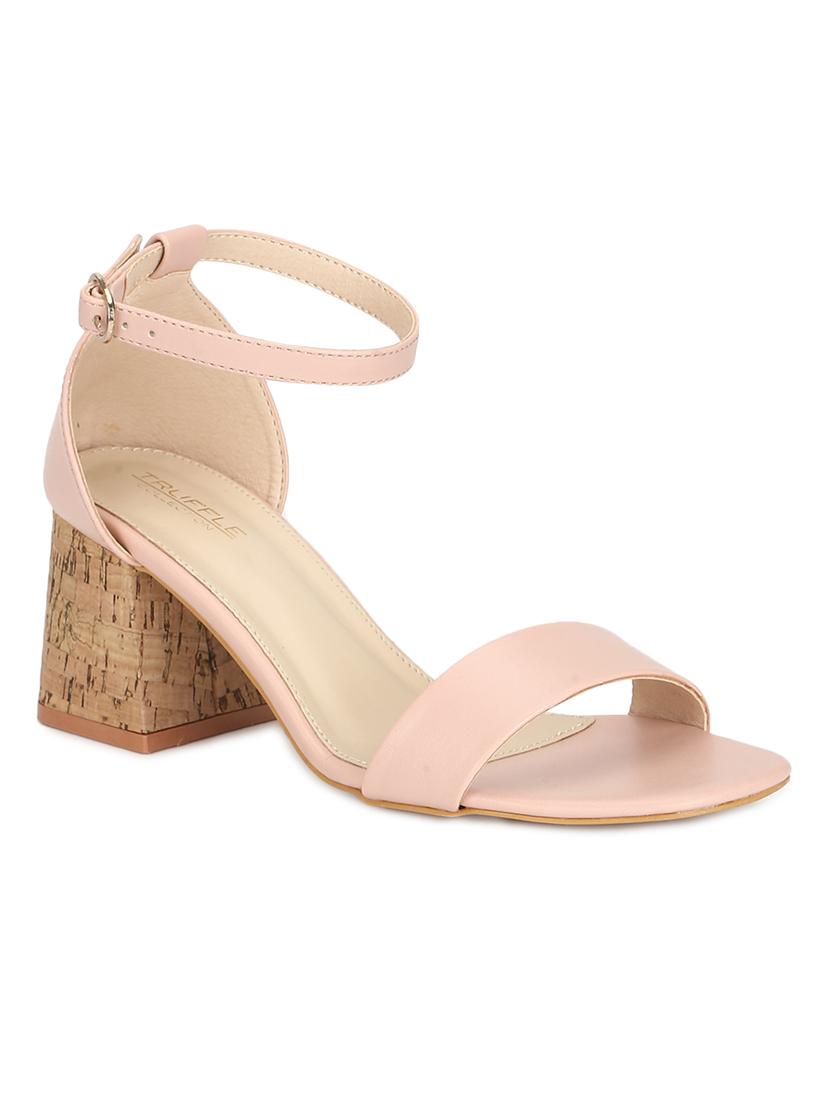 pink pu ankle strap sandals - 17734122 - Zoom Image - 1