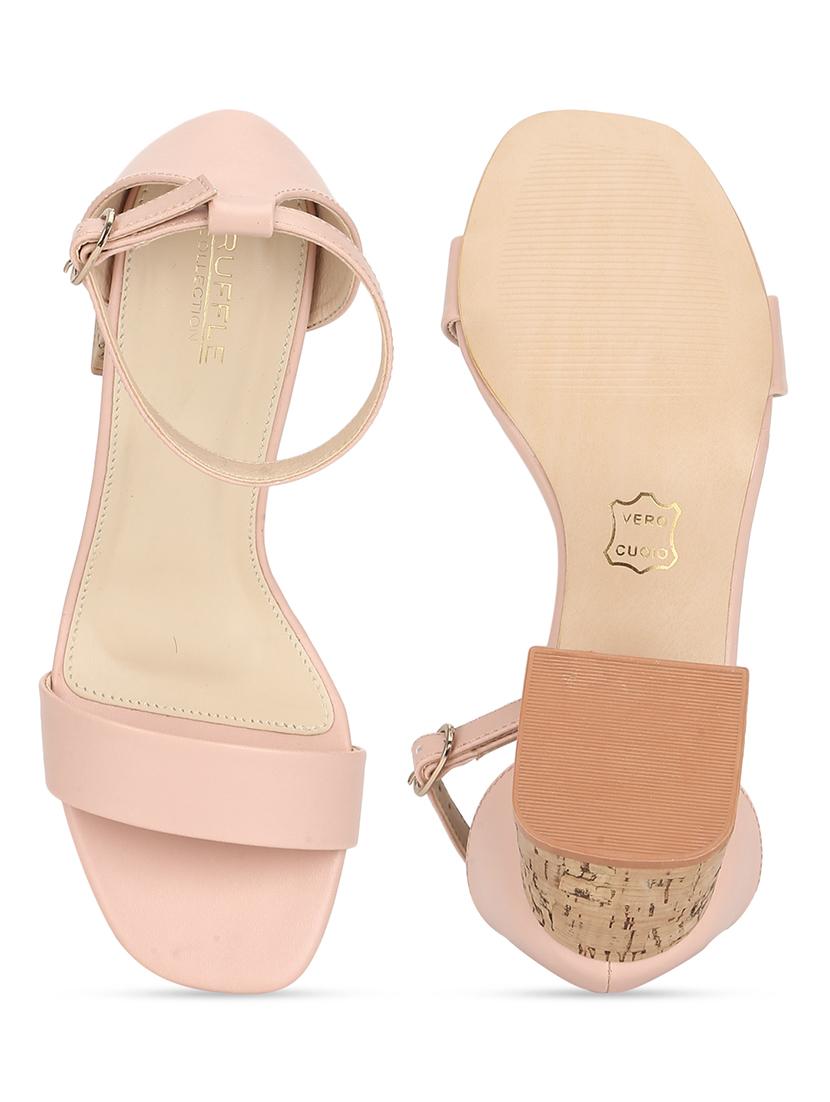 pink pu ankle strap sandals - 17734122 - Zoom Image - 4