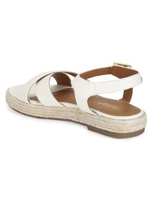 white pu ankle strap sandals - 17734139 - Standard Image - 3