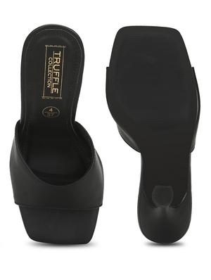 black slip on sandal - 17734158 - Standard Image - 4