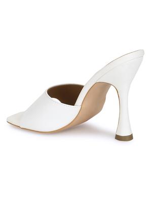white slip on sandal - 17734159 - Standard Image - 3