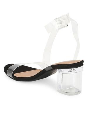 black suede ankle strap sandals - 17734161 - Standard Image - 3