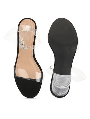 black suede ankle strap sandals - 17734161 - Standard Image - 4