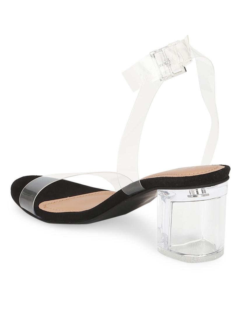 black suede ankle strap sandals - 17734161 - Zoom Image - 3